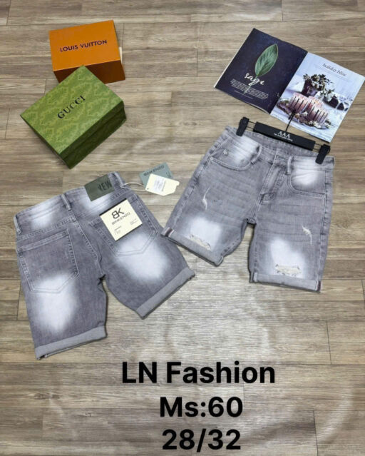 Quần Jean ngắn xám trắng